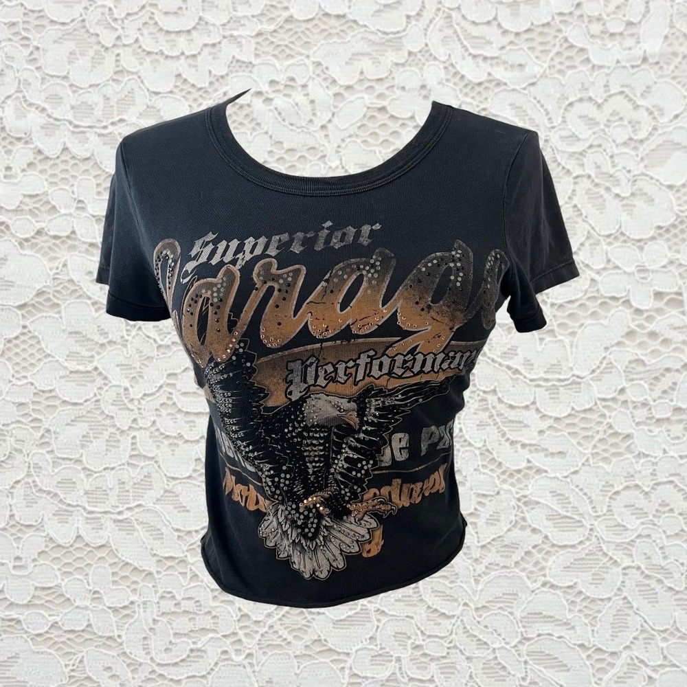 vintage cyber y2k graphic baby tee